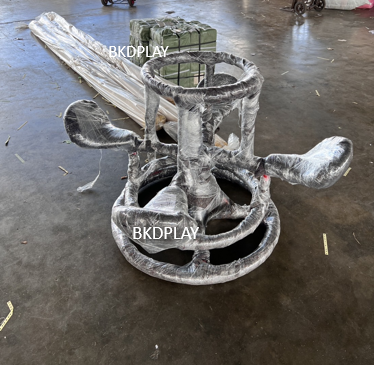 เครื่องเล่นสนามกลางแจ้ง เหล็ก ม้าหมุน 4 ที่นั่ง Outdoor Playground, พร้อมส่ง ราคาโรงงาน