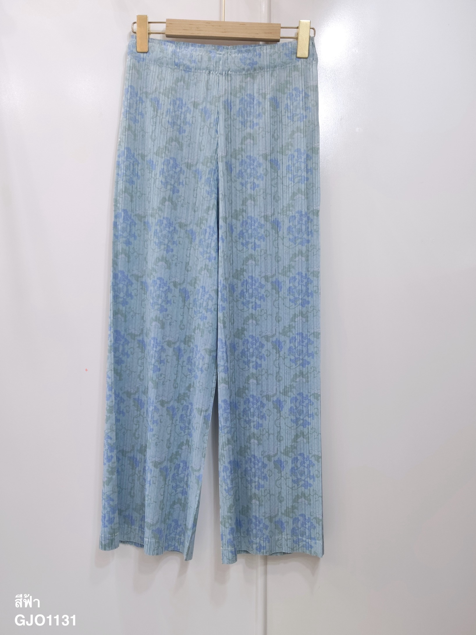 ปรับราคาลง20%!! ยาว 35นิ้ว!! 2MUAY รุ่น GJO1131 กางเกงพลีทคุณภาพ STRAIGHT LEG PRINTED PLEATED PANTS 4 สี FREE SIZE