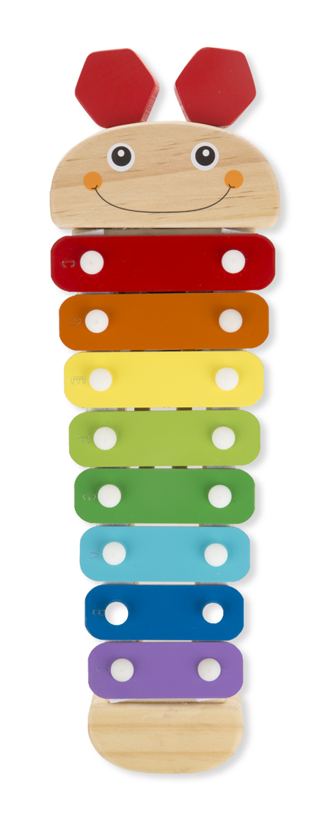 ชุดเล่น Xylophone ตัวหนอน มีที่เก็บฆ้อนในชุด ส่งเสริมการบังคับมือ การมีความพยายามฝึกฝน และ ความสนใจด้านดนตรีและสมาธิตั้งแต่เด็ก Wooden Caterpillar Xylophone Melissa&Doug, ของเล่นเสริมพัฒนาการ, ของเล่น