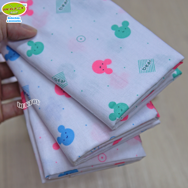 Gold Baby ผ้าอ้อมสาลู 2 ชั้นเกรดA ลายหัวหมี Bear 12 ผืน