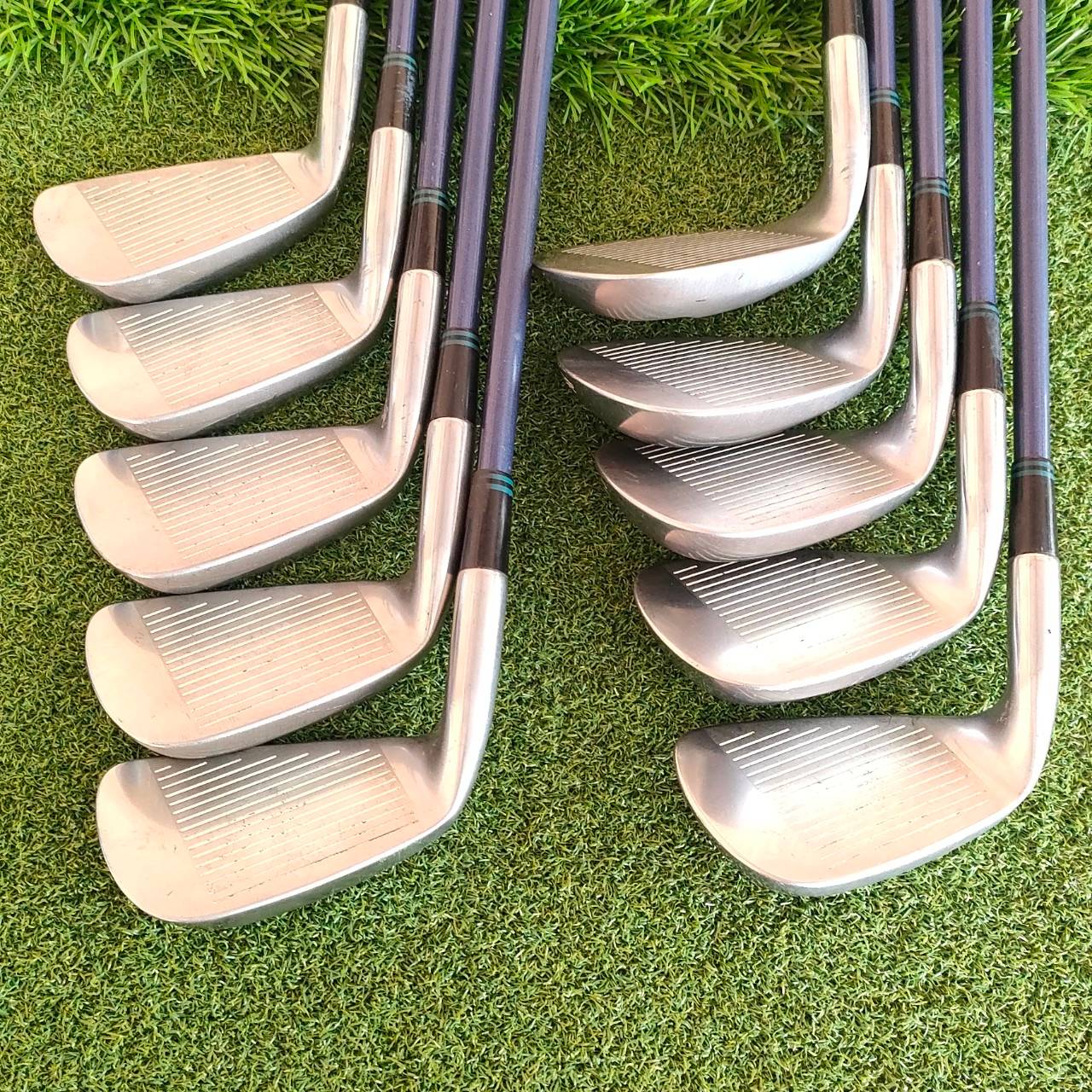 ชุดเหล็ก BRIDGESTONE TOUR BRIDGE NEWING มีเหล็ก 3-PW SW P/S ชุดใหญ่ 10 ชิ้น ก้าน HARMOTE NEWING FLEX R ก้านเบา เน้นตีตรง ตีง่ายๆ สบายๆ สภาพสวยๆ กริพสวยครับ