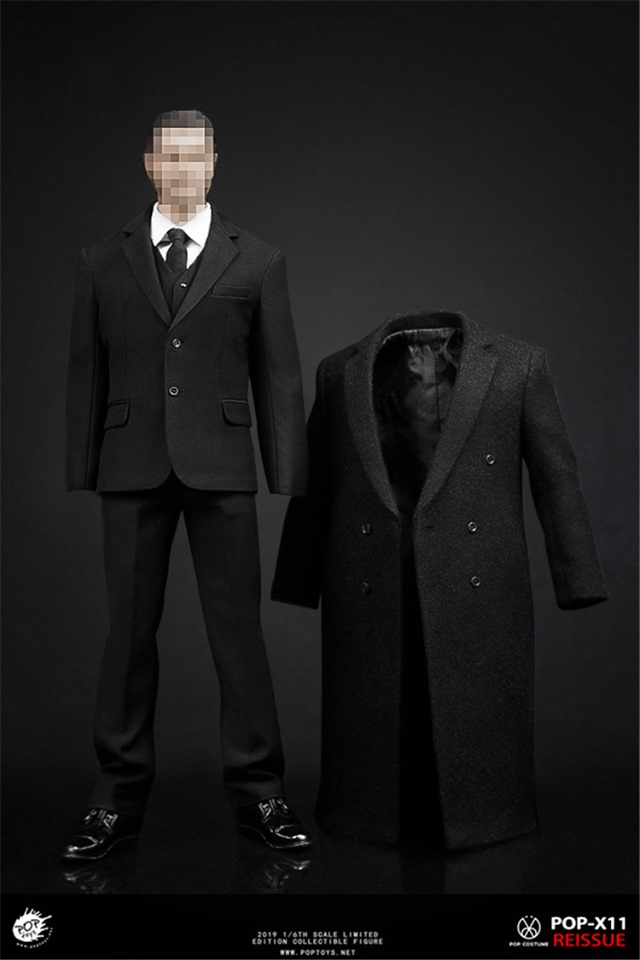 [สั่งจอง][Costume]ชุดสูทโค้ทยาว คุณพ่อบ้านผู้ภักดี คมเข้ม สมชายชาตรี (เฉพาะชุด) POPTOYS X11 1/6 style series Housekeeper Dress Suit-Loyal guardians