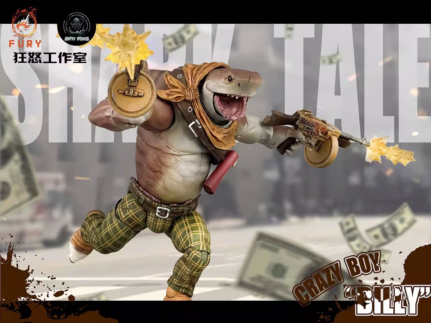 [พร้อมส่ง] fury toys 1/12 : Shark Tale (7นิ้ว)- รวม 3 ตัว แถม โบนัสไอเทมพิเศษ - Arthur / Billy / Gtpsy +(เซ็ท3ตัว+Accessory pack)