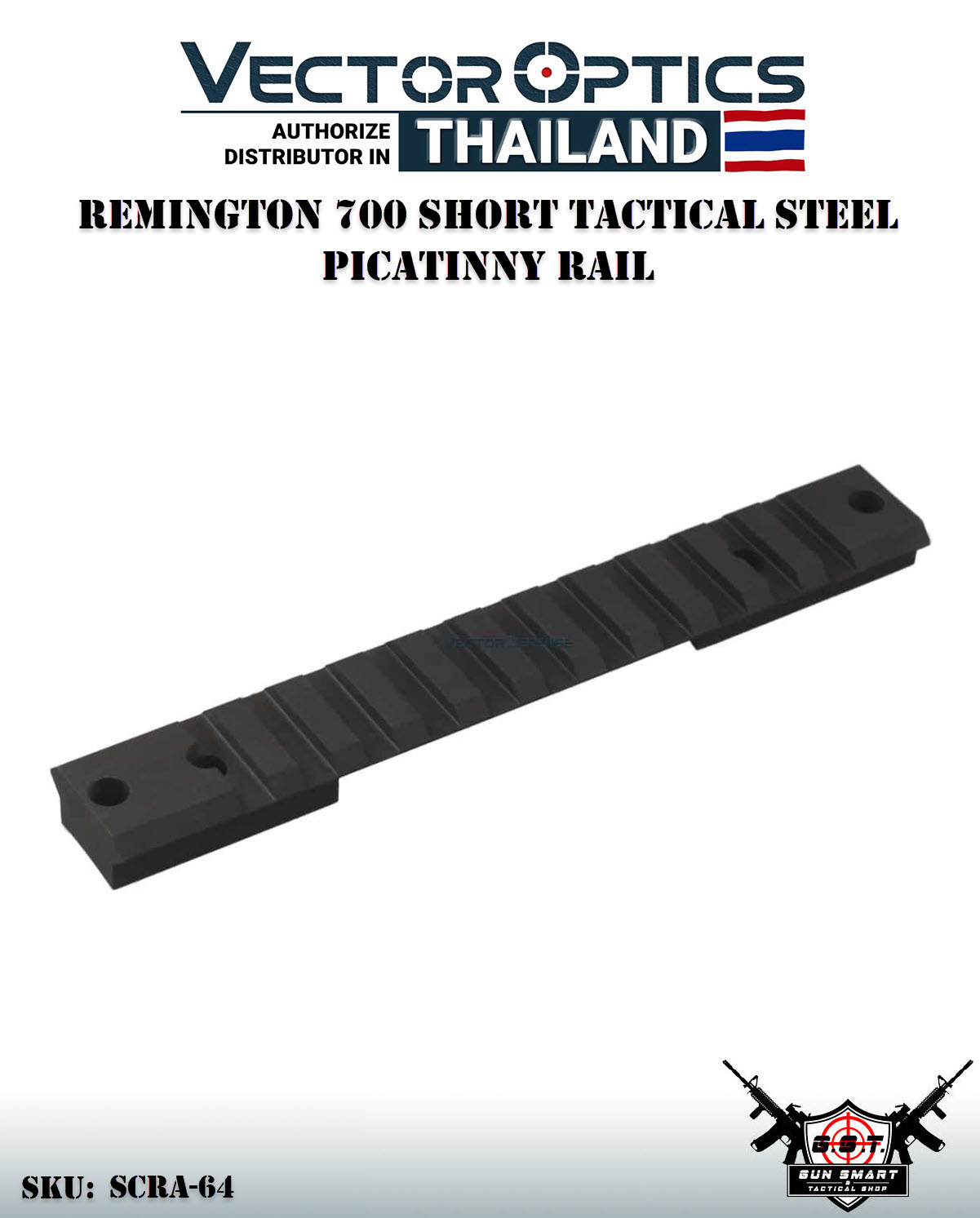 REMINGTON 700 SHORT TACTICAL STEEL PICATINNY RAIL