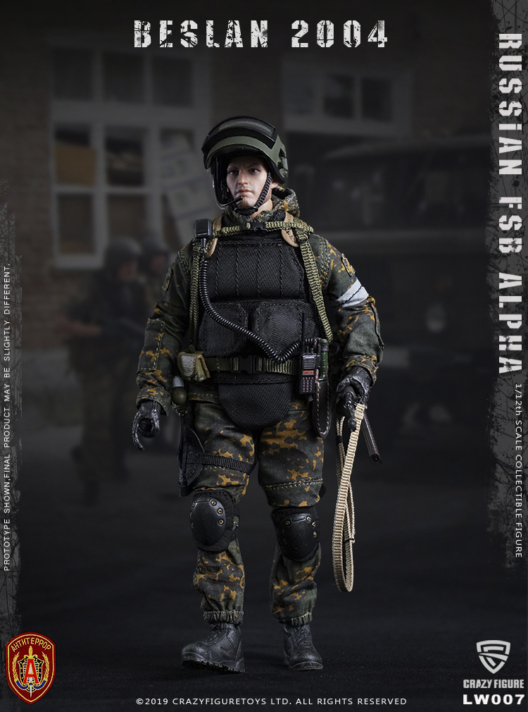 [สั่งจอง] Crazy Figure LW007 1/12 Russian Alpha Special Forces Heavy Shield