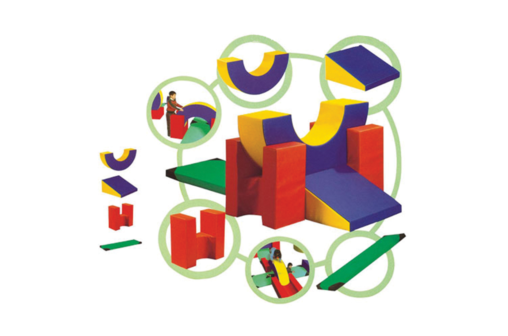 ชุดปีนป่ายพระจันทร์นุ่มนิ่ม ,เบาะนุ่มนิ่ม, soft play, indoor playground ,ของเล่นเสริมพัฒนาการ เครื่องเล่นสนามในร่ม Kid Zone