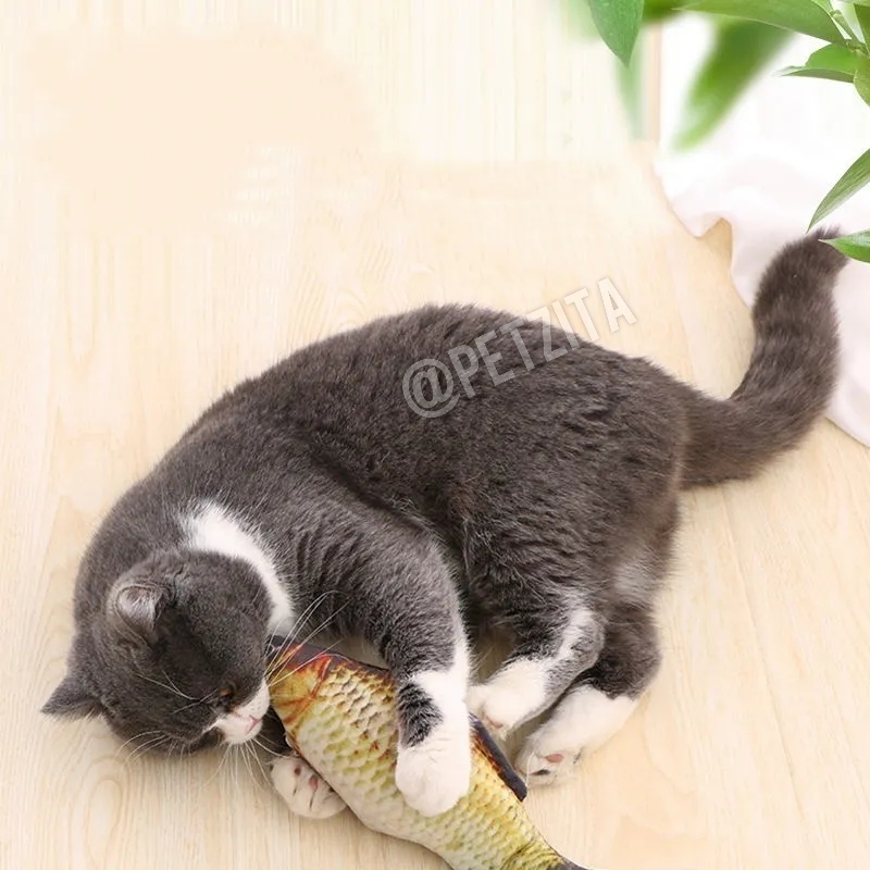 🇹🇭พร้อมส่ง🇹🇭 ตุ๊กตาปลาแคทปนิป 🐟🐠🦈 ยัดในผสมไส้แคทนิป หญ้ากัญชาแมว