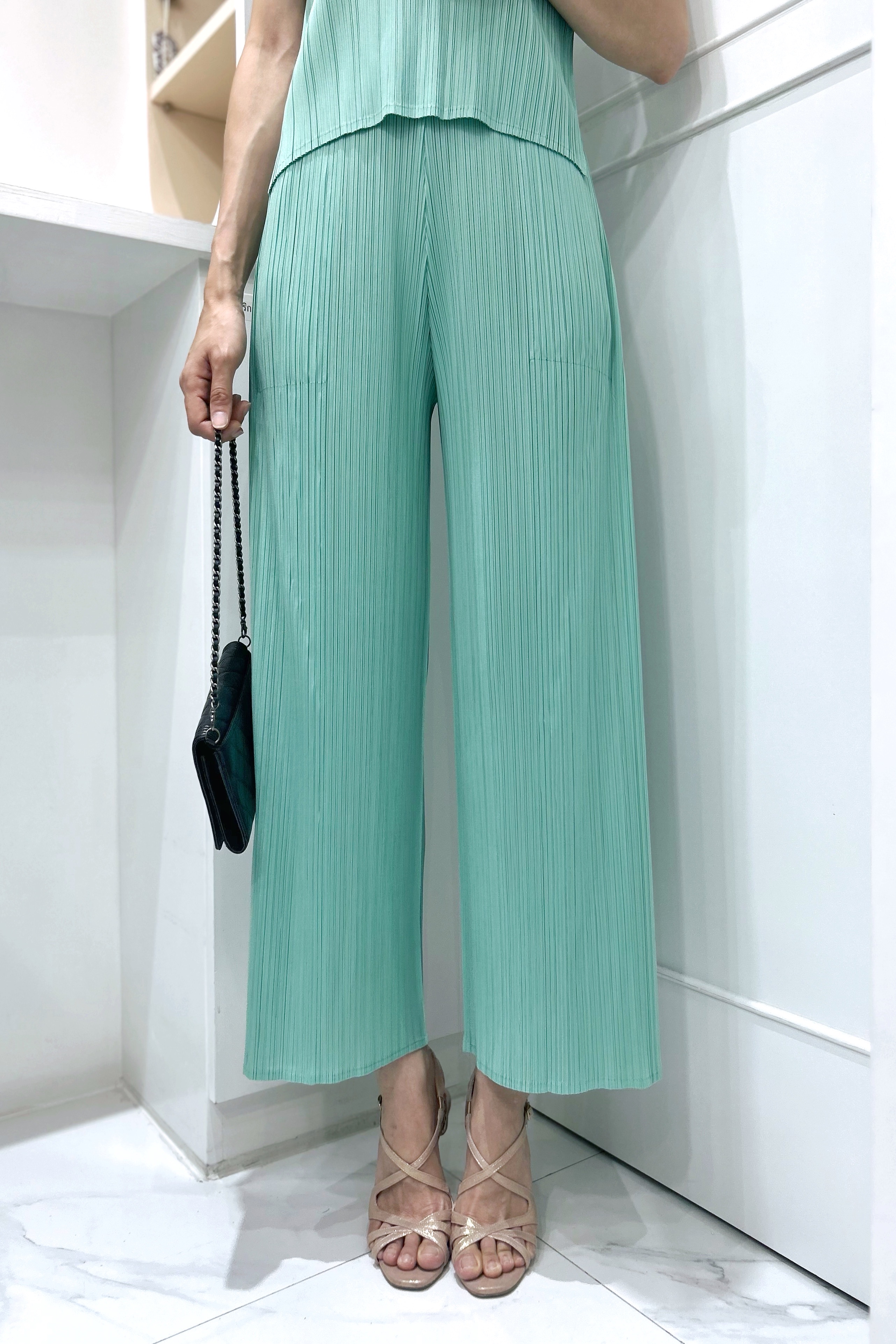 ปรับราคาลง20%!! ยาว36 นิ้ว! 2MUAY รุ่น GJO5196-9 กางเกงพลีทคุณภาพ STRAIGHT LEG DRAPED SIDE PLEATED PANT 5 สี FREE SIZE