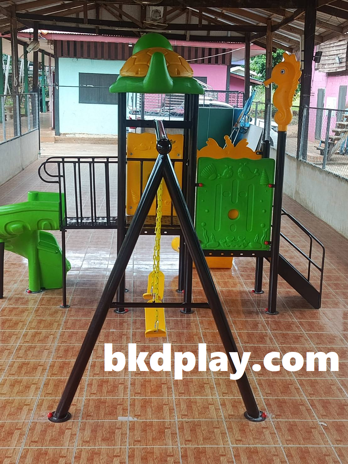เครื่องเล่นสนาม ชุดเต่าน้อยกับเพื่อนหรรษา พร้อมชิงช้า สนามเด็กเล่น ,เครื่องเล่นสนามกลางแจ้งในร่มราคาถูก, เครื่องเล่นสนามปฐมวัย ครุภัณฑ์สนามเด็กเล่น สพฐ โครงการโรงเรียนประชารัฐ playground,สไลเดอร์,ของเล่นเสริมพัฒนาการ,เครื่องเล่นสนาม, สนามเด็กเล่น ทำงบประม