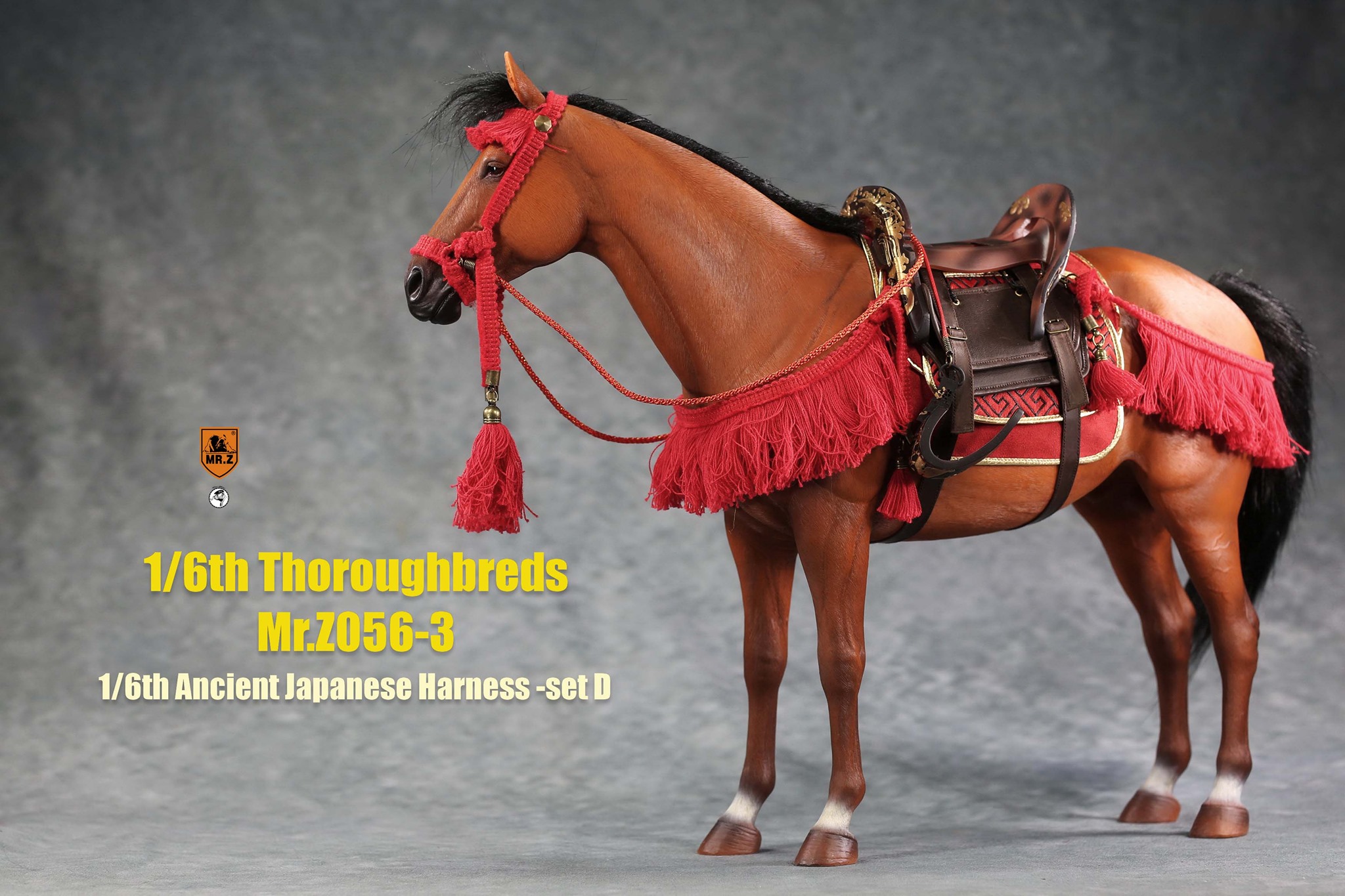 [สั่งจอง]MR.Z MRZ056 1/6 animal model No.56 : Thoroughbreds （all 5 colours） MR.Z 1/6 : Ancient Japanese Harness Set
