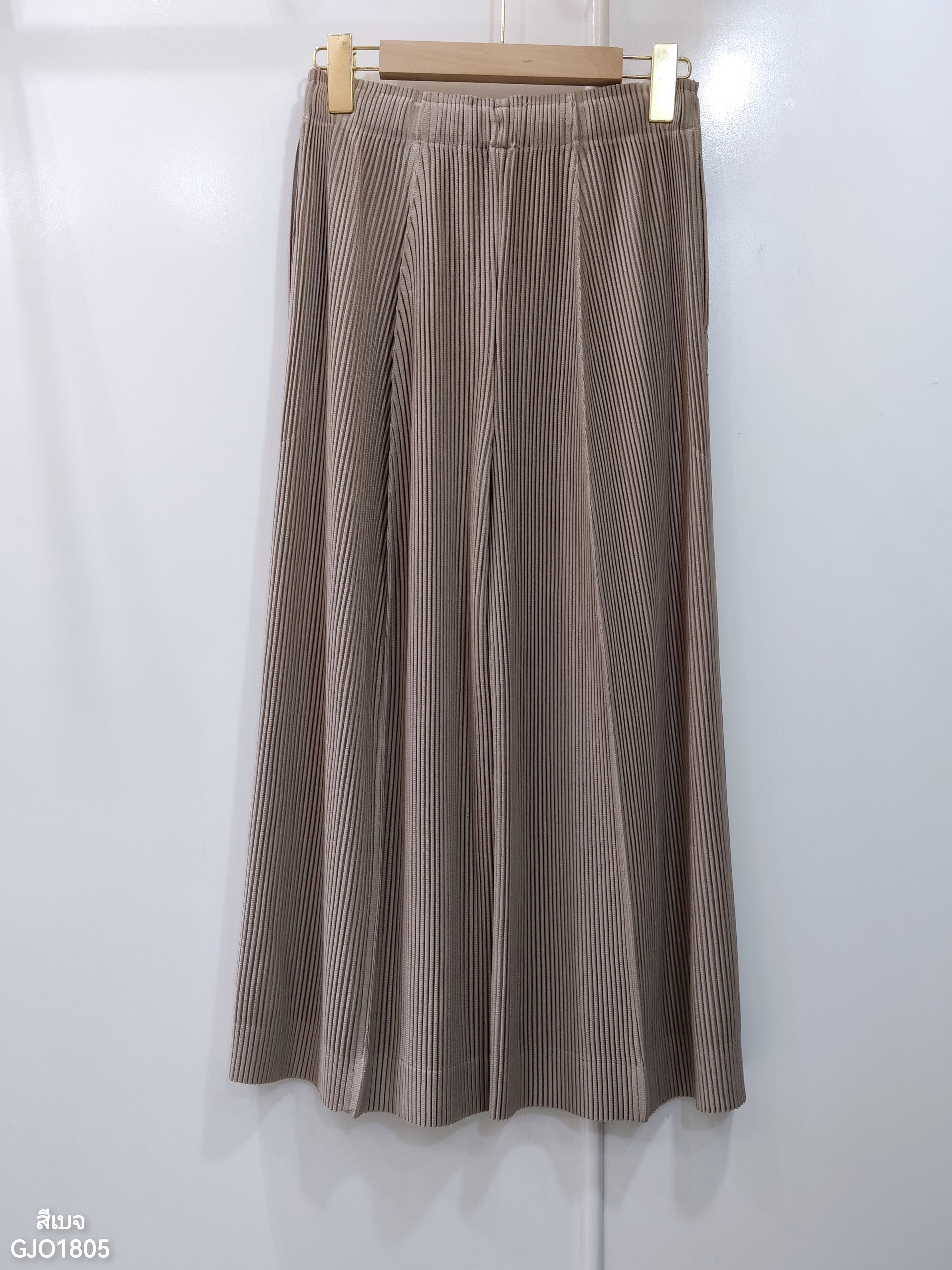 ยาว 32 นิ้ว 2MUAY รุ่น GJO1805 กางเกงพลีทคุณภาพ THICK WIDE LEG PLEATED PANTS 9 สี FREE SIZE