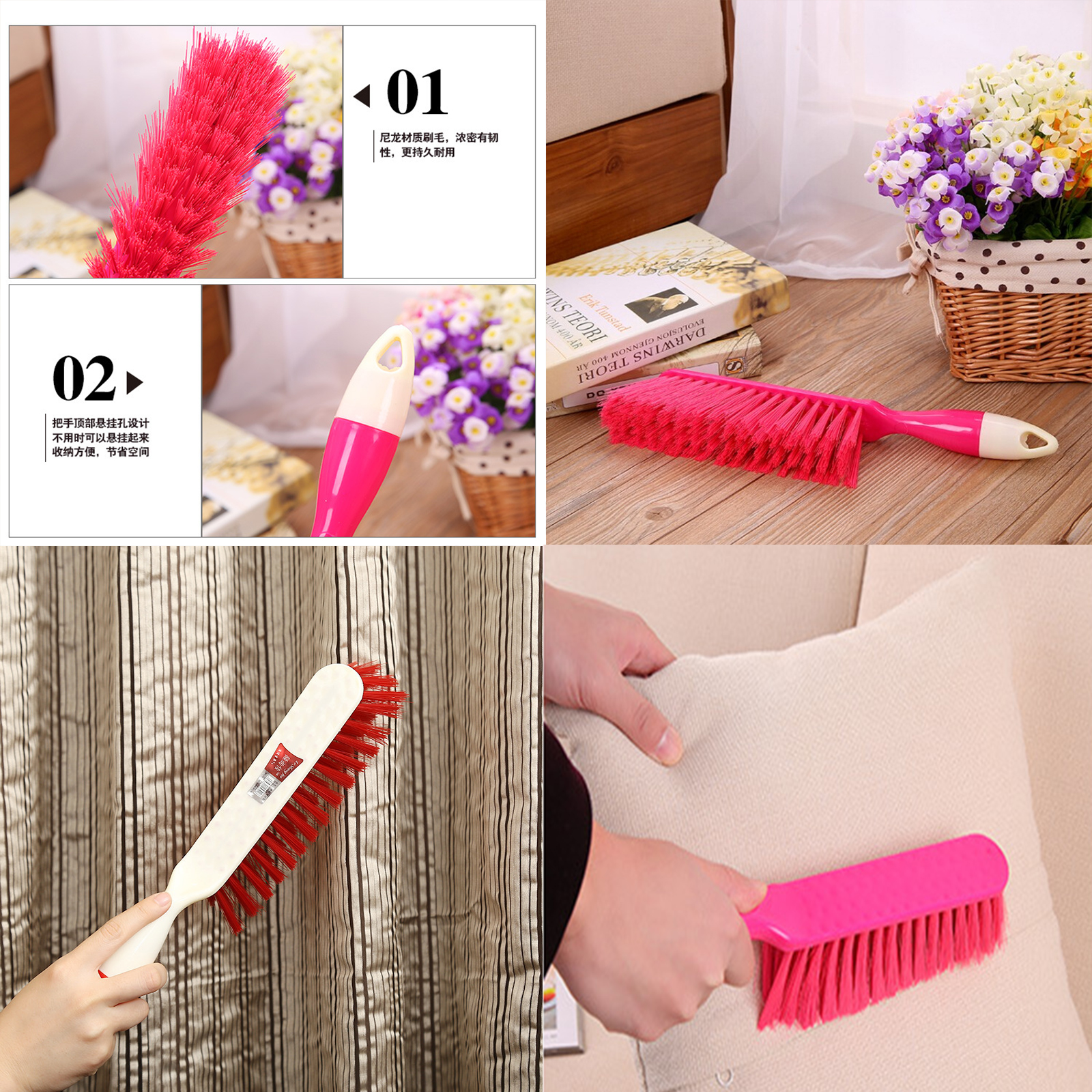 แปรงปัดฝุ่นโซฟา มี2รุ่น ด้ามสแตนเลส / ด้ามพลาสติก ขนแปรงเรียว นุ่ม ถนอมเนื้อผ้า ปัดได้ทุกซอกทุกมุม ขนาดเหมาะมือ น้ำหนักเบา