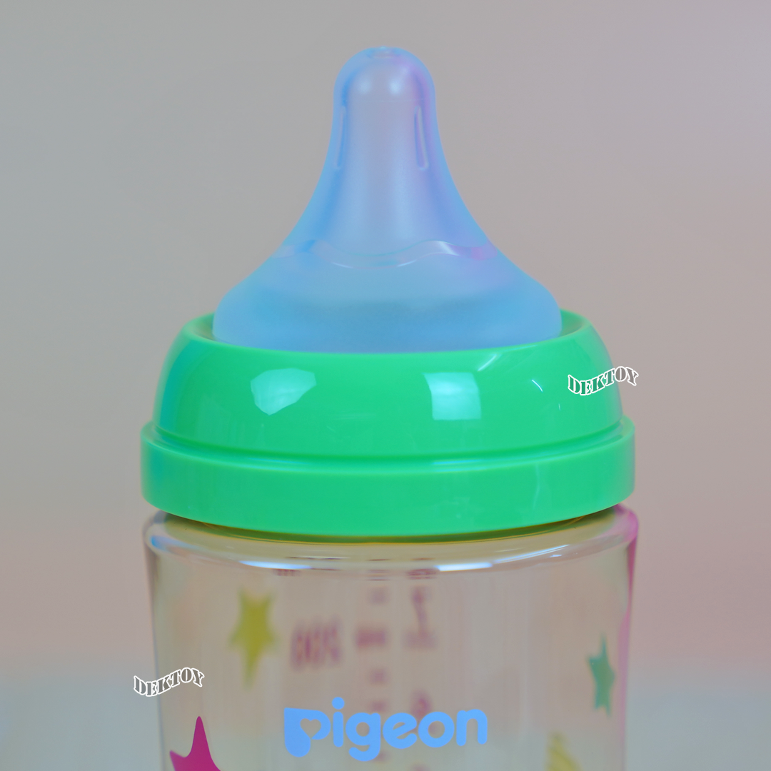 Pigeon พีเจ้น ขวดนมพีเจ้นสีชา PPSU 8 ออนซ์ 240 มล. คอกว้าง แพ็ค2ขวด ลายดาว