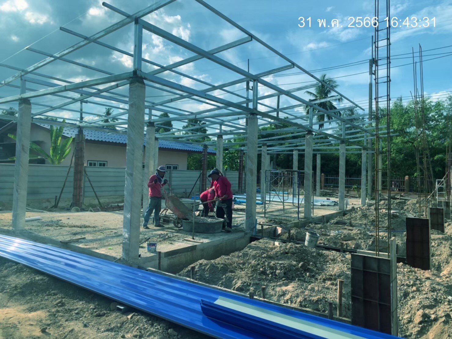 งานก่อสร้างห้องแถว จำนวน5ห้อง อ.บ้านโป่ง จ.ราชบุรี