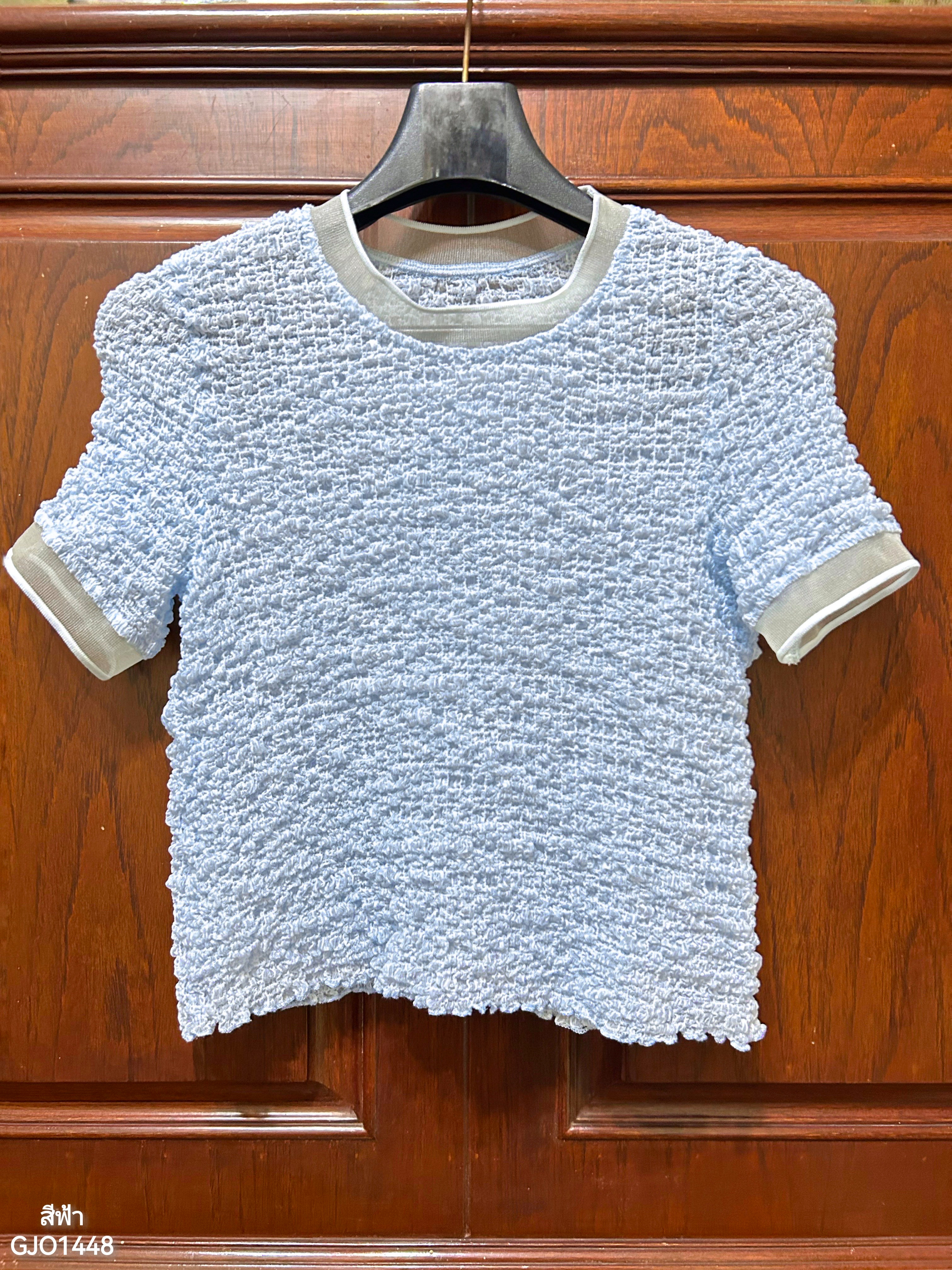 ปรับราคาลง20%!! 2MUAY รุ่น GJO1448 เสื้อพลีทคุณภาพ SMOCK PLEATED TOP 6 สี FREE SIZE