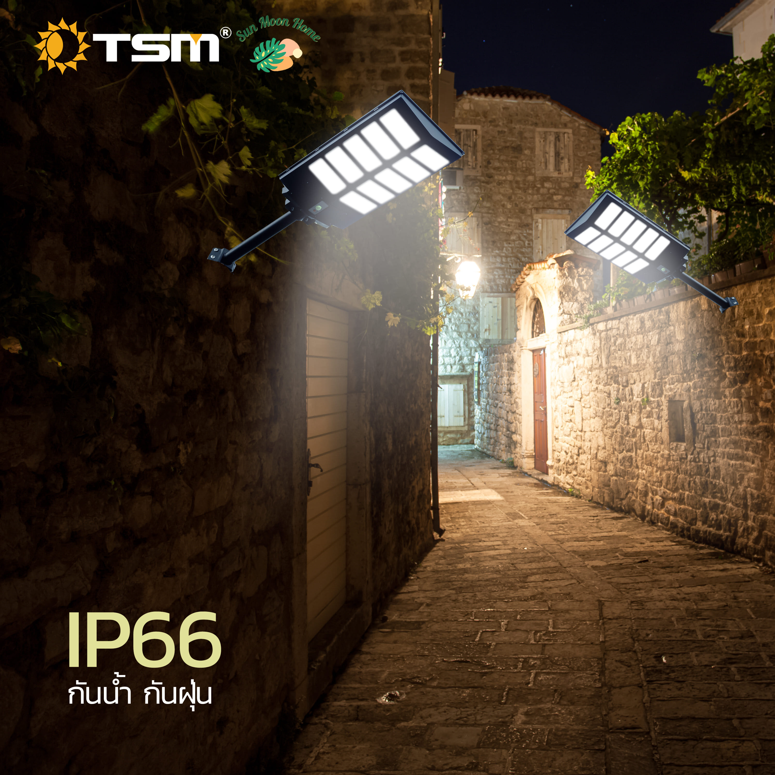 ไฟถนนโซล่าเซลล์ Solar Light LED 480W ~600W แสงสีขาว โคมไฟถนน ไฟLED โคมไฟสปอร์ตไลท์ ไฟใหญ่ พลังงานแสงอาทิตย์