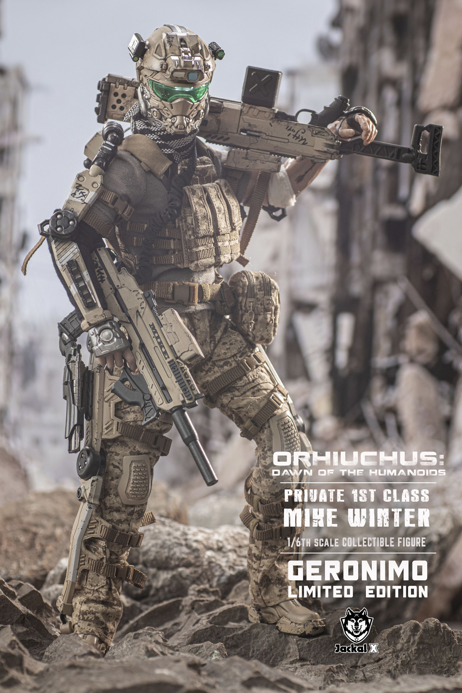 [สั่งจอง] JackalX JX016 1/6 Ophiuchus: The Dawn of Humanoid - Private 1st Class Mike Winter Geronimo Version