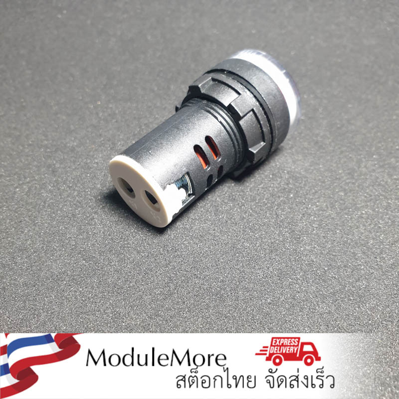 Pilot lamp สีขาว ขนาด 22 mm ไฟตู้คอนโทรล LED power led AD16-22D/S universal signal light