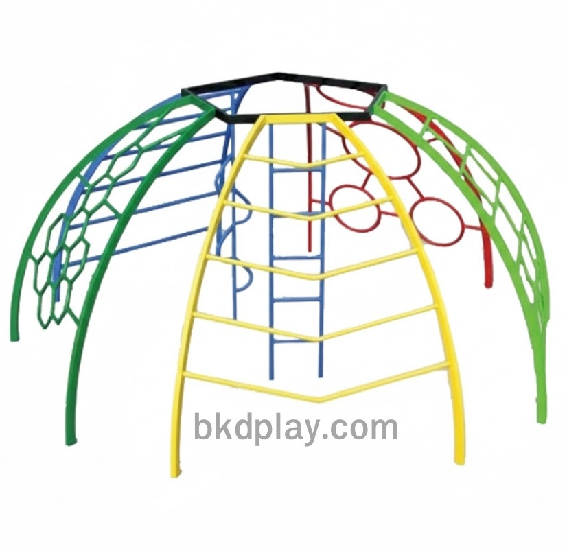 บาร์ปีนป่ายโดม 5 ด้าน, เครื่องเล่นสนาม กลางแจ้ง เหล็ก, บาร์โหน ตั้งพื้น OutdoorPlayground, ราคาโรงงาน สินค้าสั่งทำ 10-20 วัน ขนาด 200x200x200 ซม.