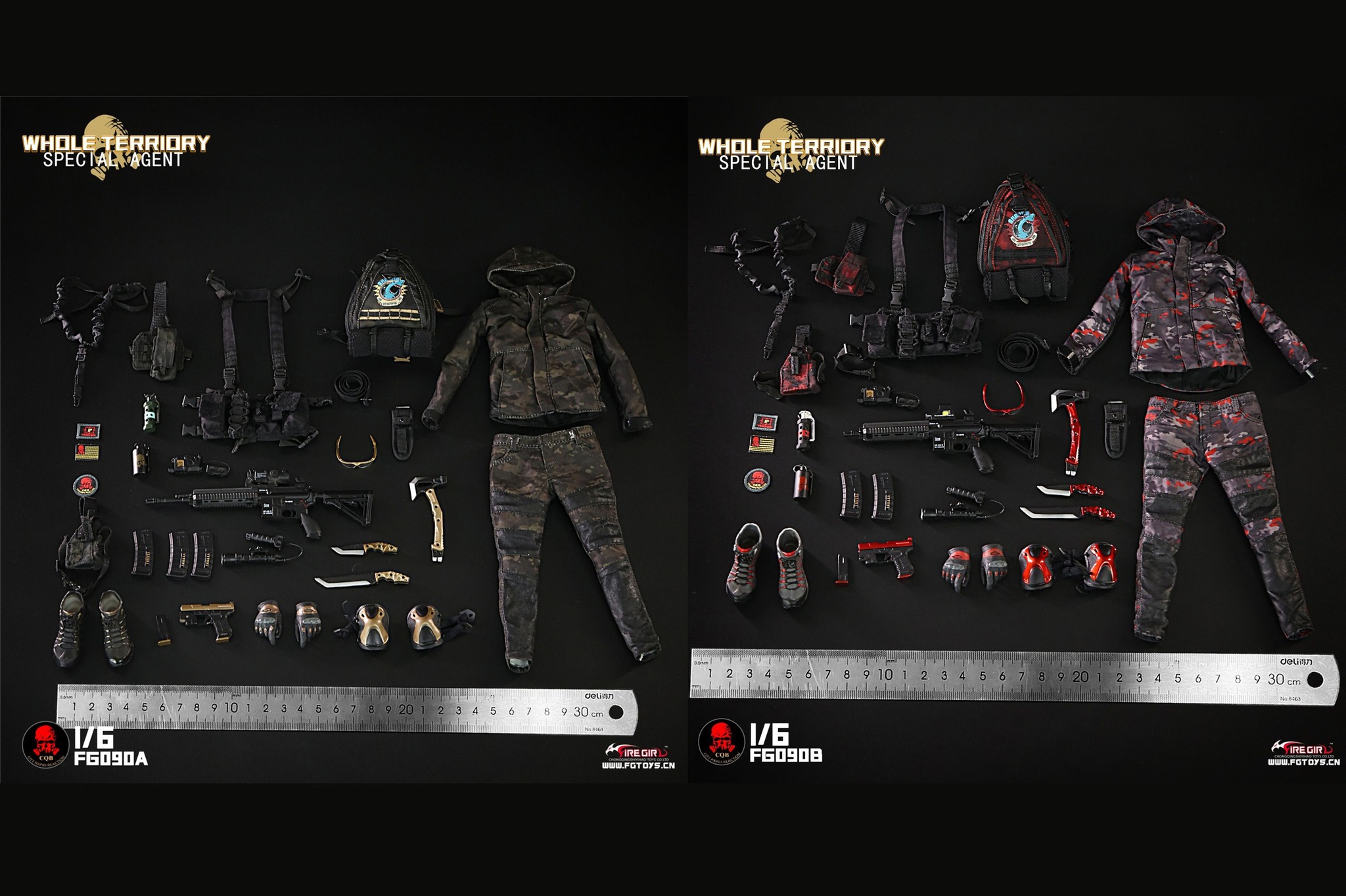 [สั่งจอง]Fire girl toys 1/6 : Female Soldier All territory secret agent CQB Tactical Team Suit