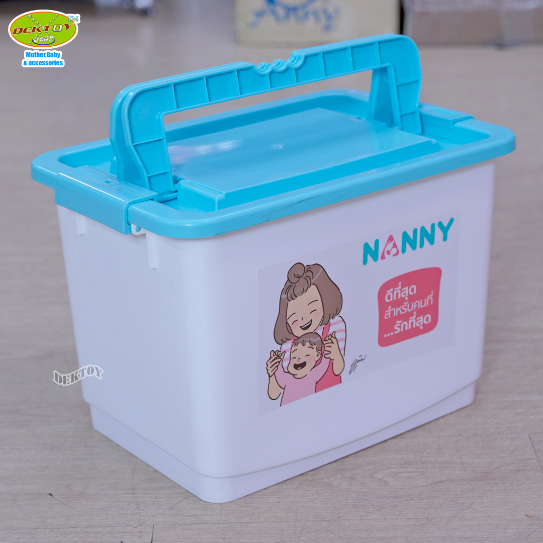 Nanny แนนนี่ กล่องเก็บของเอนกประสงค์ ใบใหญ่ มีหูหิ้ว ขนาด 21 ลิตร ลาย Munin (มุนิน) 245MU