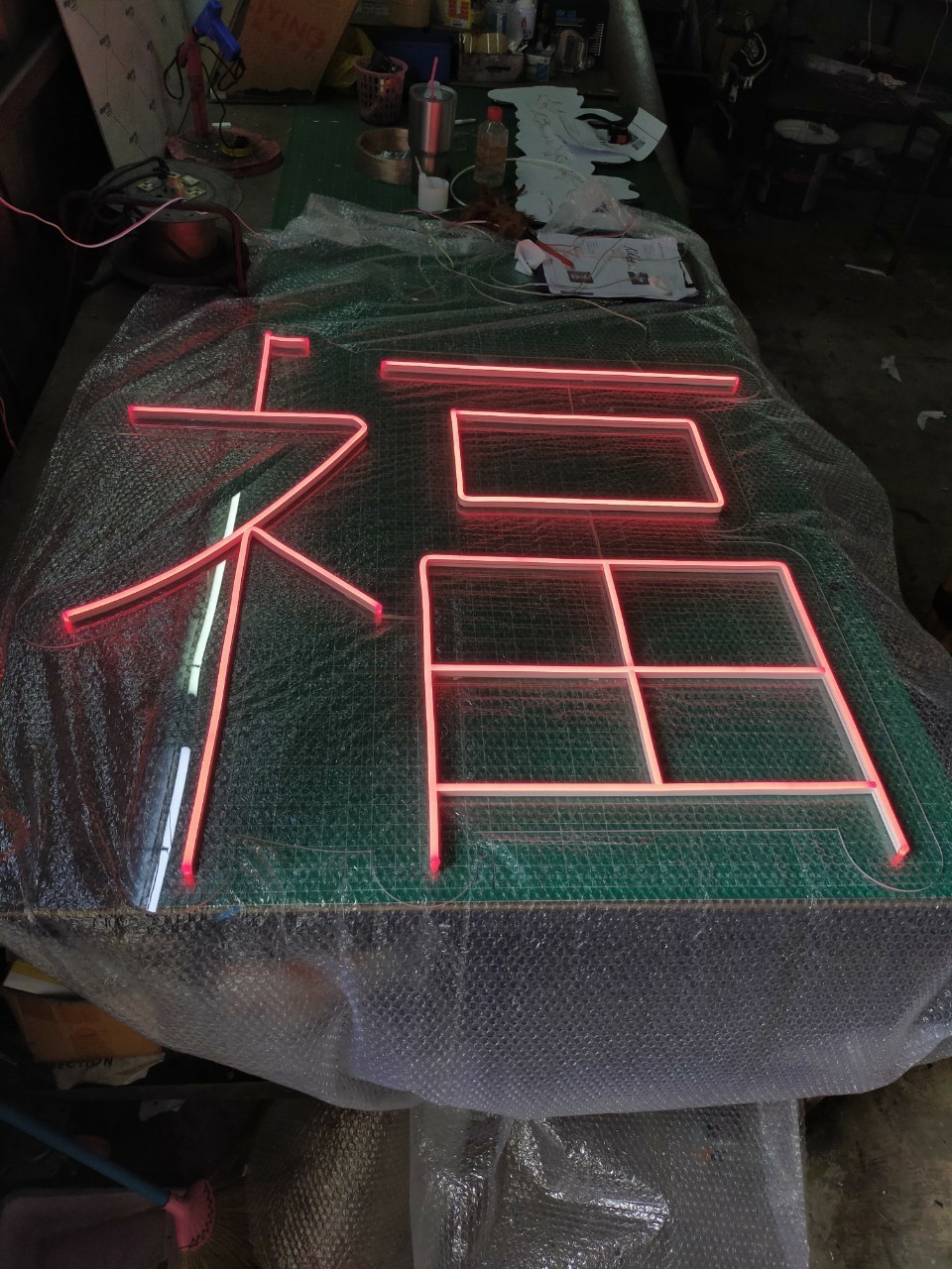 ป้ายไฟนีออนFlex แสงสีแดง