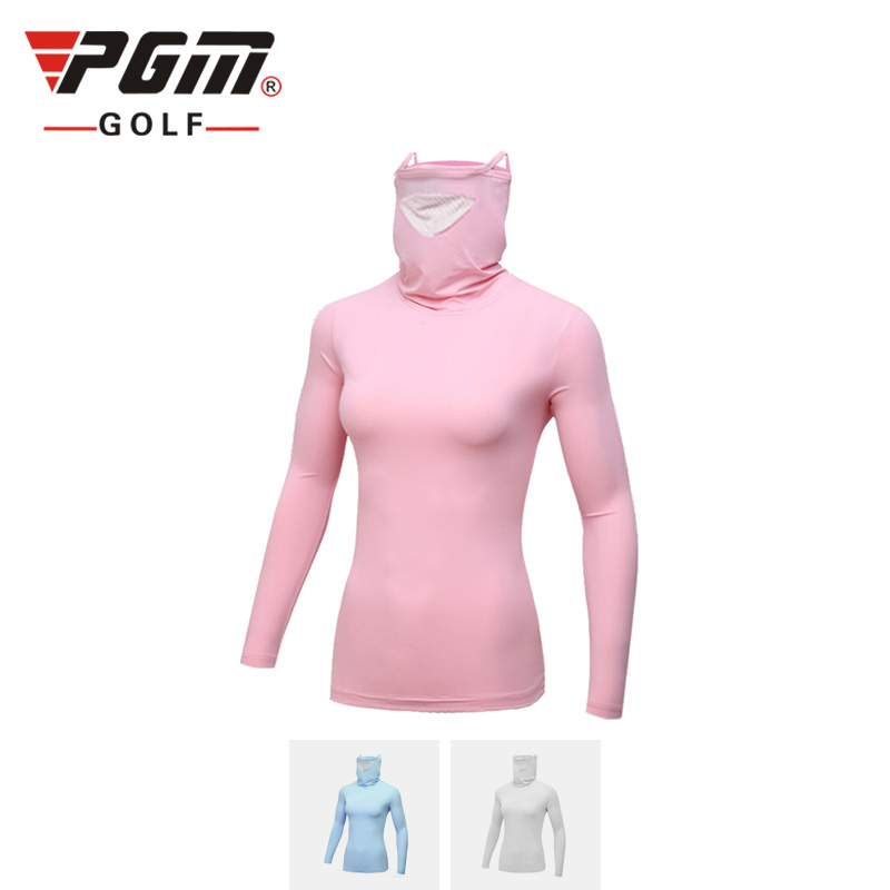 PGM-YF142 GOLF SHIRT เสื้อกอล์ฟผู้หญิง แขนยาว แบบมีหน้ากาก จะใส่หรือไม่ใสหน้ากากก็สวยไม่ซ้ำใคร เสื้อกันแดดได้ดี เนื้อผ้าเบาสบาย