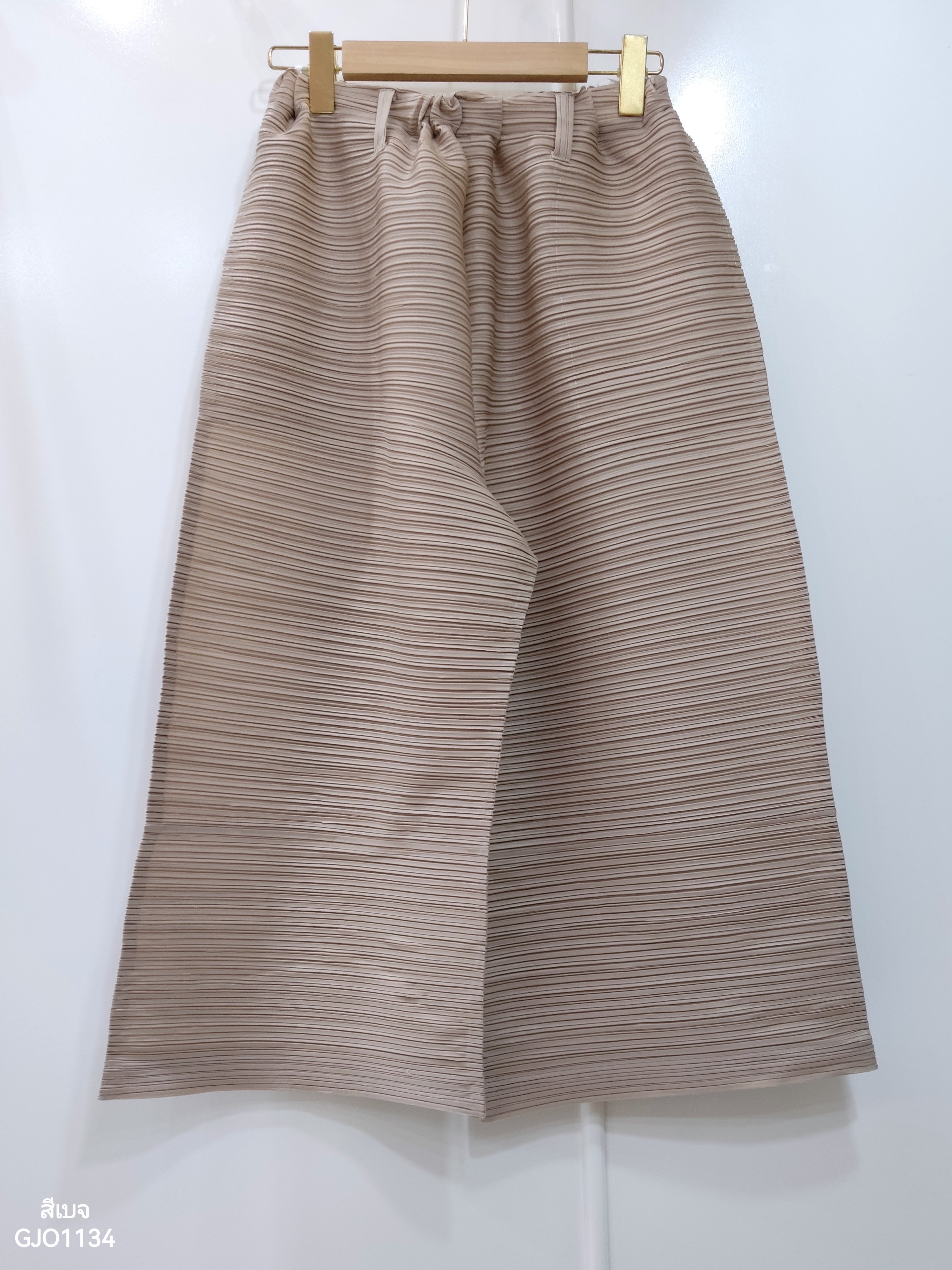 ยาว 32นิ้ว!! 2MUAY รุ่น GJO1134 กางเกงพลีทคุณภาพ CROPPED WIDE LEG PLEATED PANTS 12 สี FREE SIZE