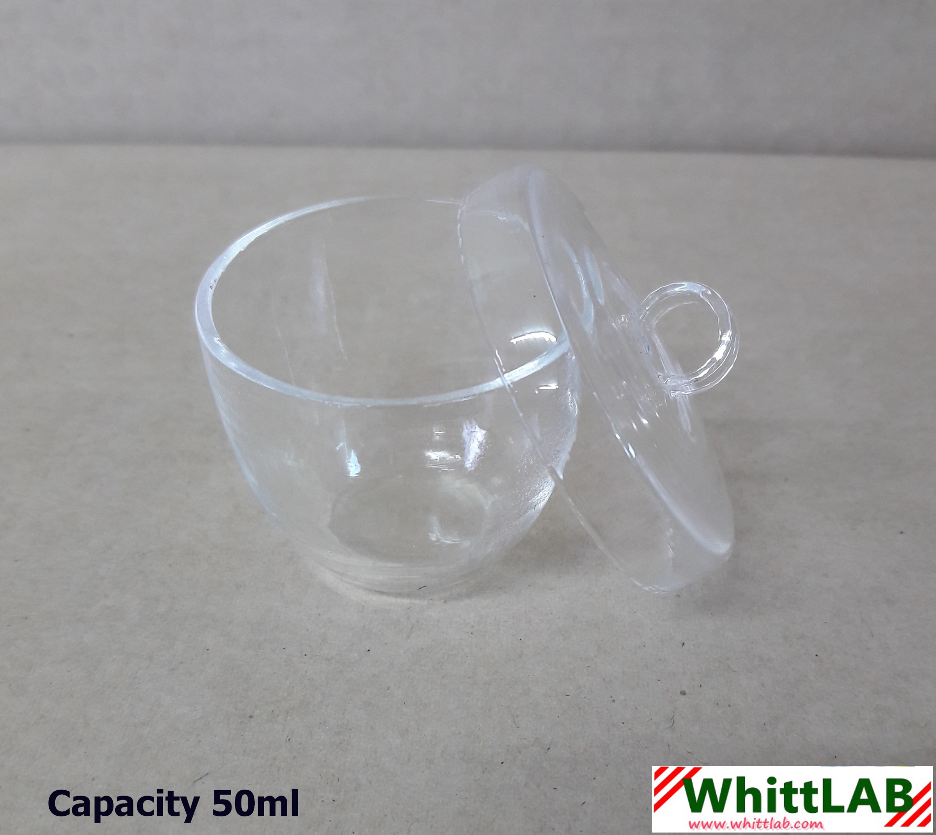 เบ้าหลอม เเก้วควอตซ์ พร้อมฝา (Quartz Crucible) ขนาด 50ml / Glassco