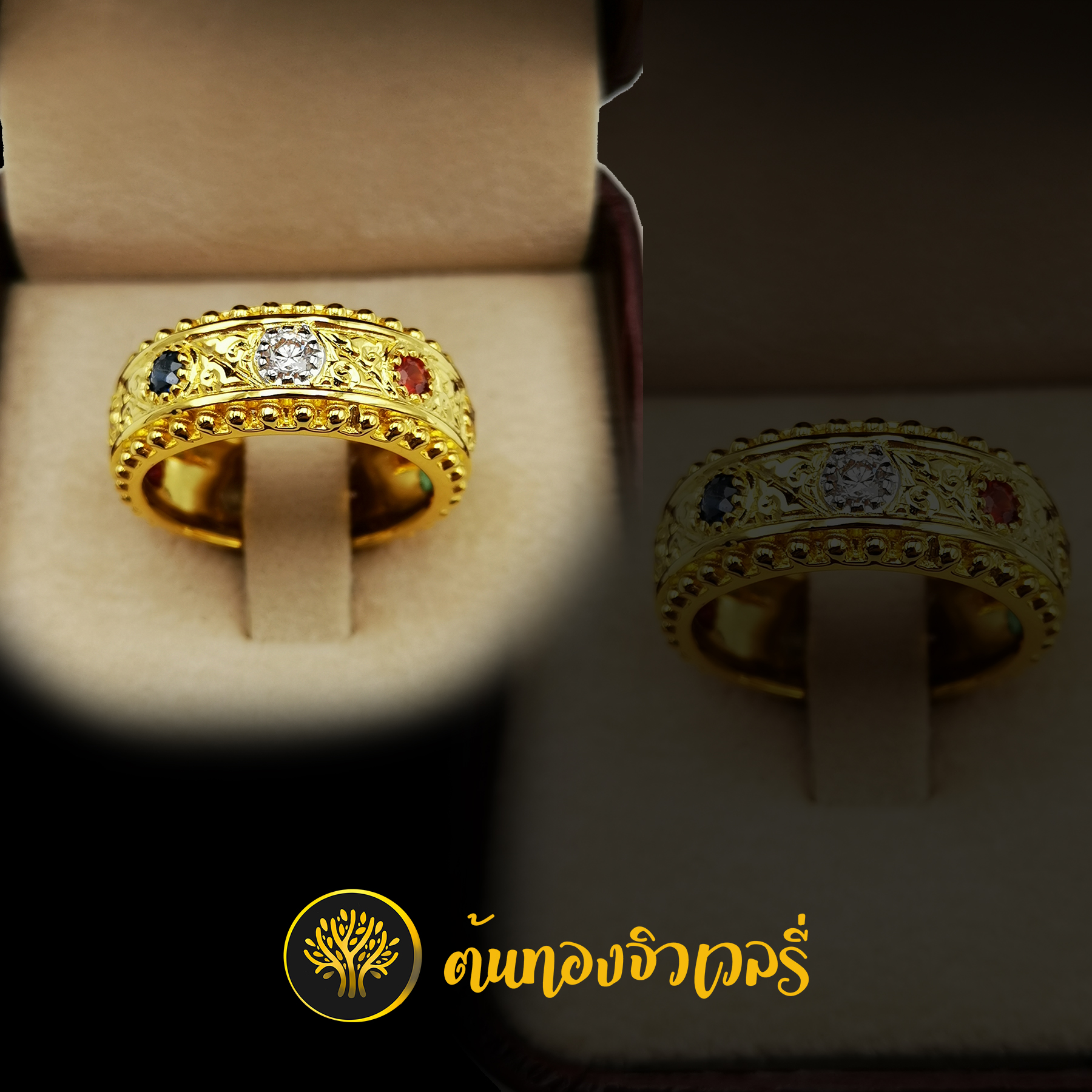 แหวนพิรอด พลอยนพเก้า งานเนียน งานละเอียด เราจัดให้ได้เสมอเลยนะครับ