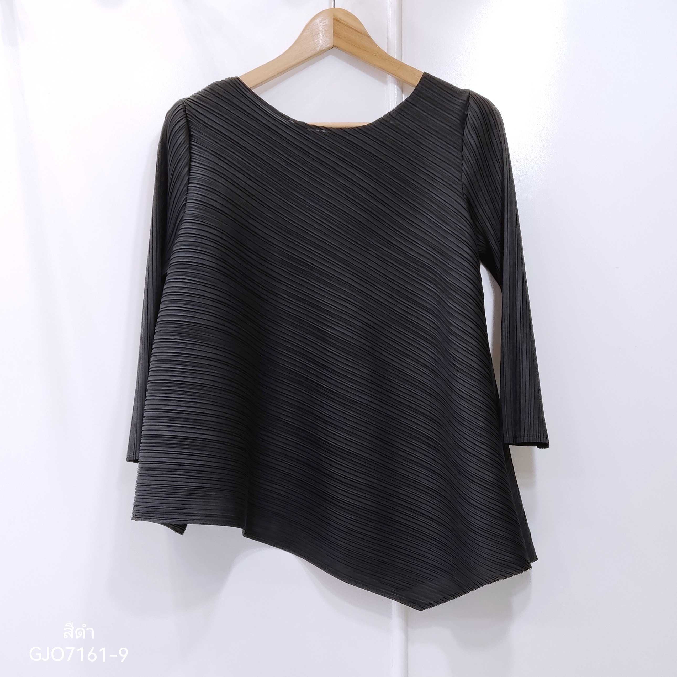 อก 38 นิ้ว 2MUAY รุ่น GJO7161 เสื้อพลีทงานคุณภาพ เสื้อผู้หญิง 13สี FREE SIZE HALF SLEEVE ASYMMETRIC PLEATED TOP