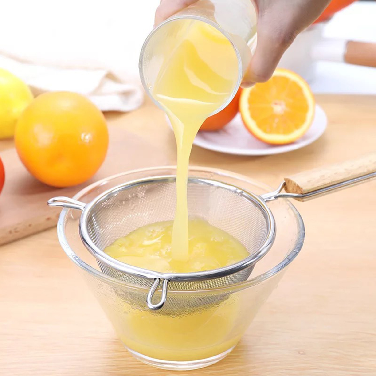 กระชอนกรอง สแตนเลส304 มี4รุ่น ด้ามจับไม้ / ด้ามลวด / ด้ามแบน / ด้ามคีบ มีให้เลือก หลายขนาด