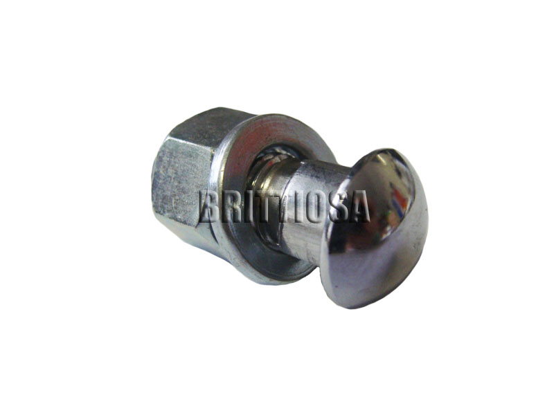 Puskurin pultti, kromattu, halkaisija 3/8", kokonaispituus 30mm =5e