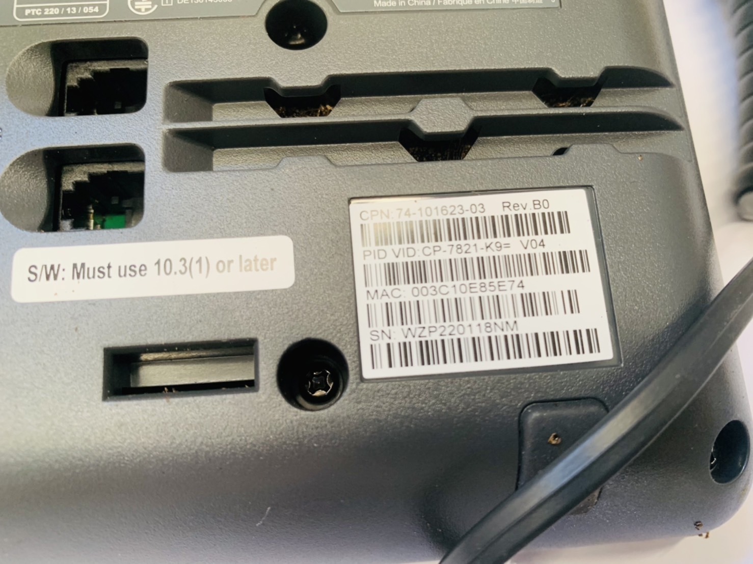 โทรศัพท์ IP Phone Cisco IP Phone UC Phone 7821 CP-7821-K9 (ราคานี้ไม่รวม Adapter)