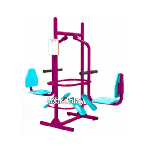 เครื่องออกกำลังกายกลางแจ้งผู้ใหญ่,บริหารขา เข่า น่อง แบบขาดัน ยกตัวคู่ ,ลานกีฬาอเนกประสงค์ ,สวนสาธารณะ ,เทศบาล ,หมู่บ้าน ,ผลิตในไทย ,สั่งทำตามสีที่ต้องการได้ ขนาด 80x180x170 ซม.