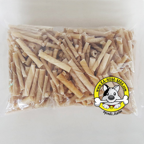 สุดประหยัด...แท่งหนังเกลียว ขัดฟัน คละไซส์ 2-4 นิ้ว 1 kg