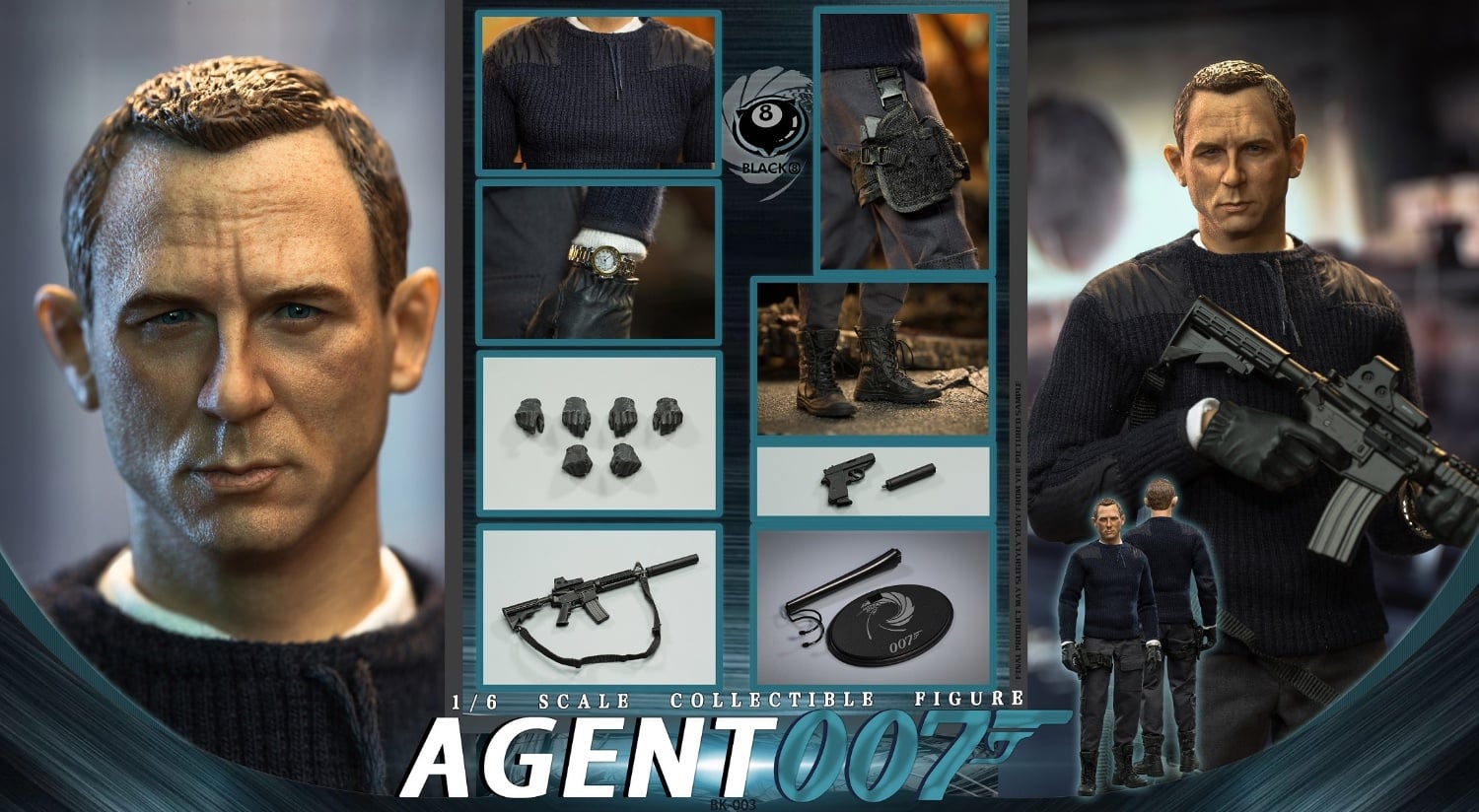 [สั่งจอง]BLACK 8 STUDIO BK-003 1/6 : Collectible Action Figure - Agent 007