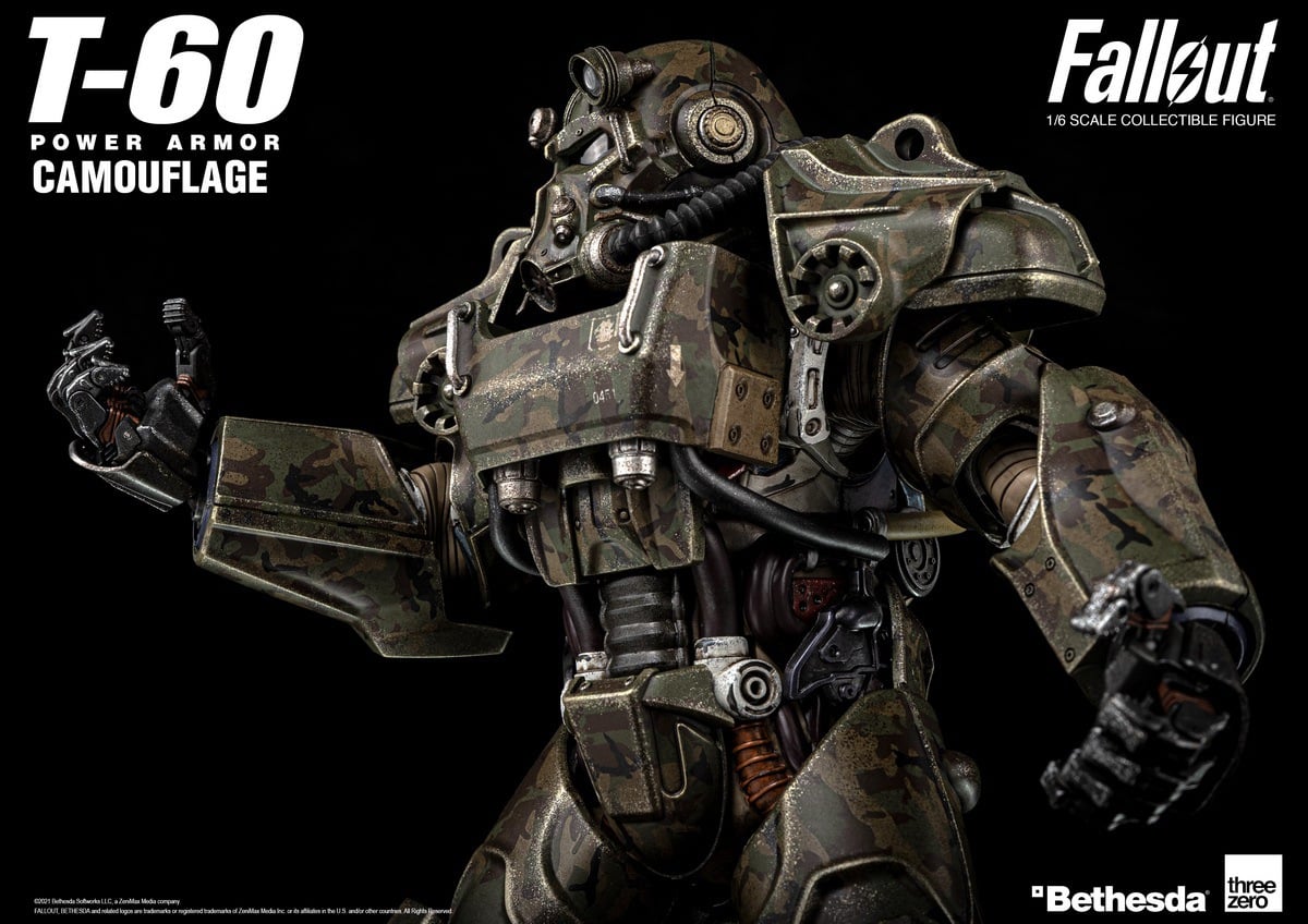 [สั่งจอง]ThreeZero 3Z0178 1/6 : Fallout - T‐60 Camouflage Power Armor