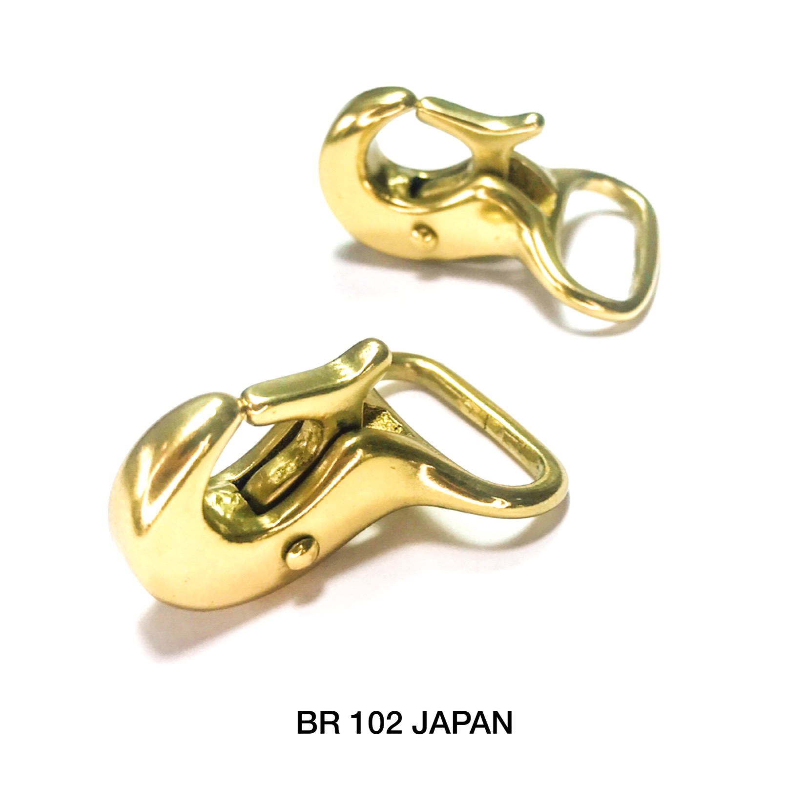 BR102 JAPAN ตะขอกระเป๋า อะไหล่กระเป๋า อะไหล่พวงกุญแจ อะไหล่ทองเหลือแท้ อุปกรณ์งานหนัง leatherbrass**ราคาต่อชิ้น**