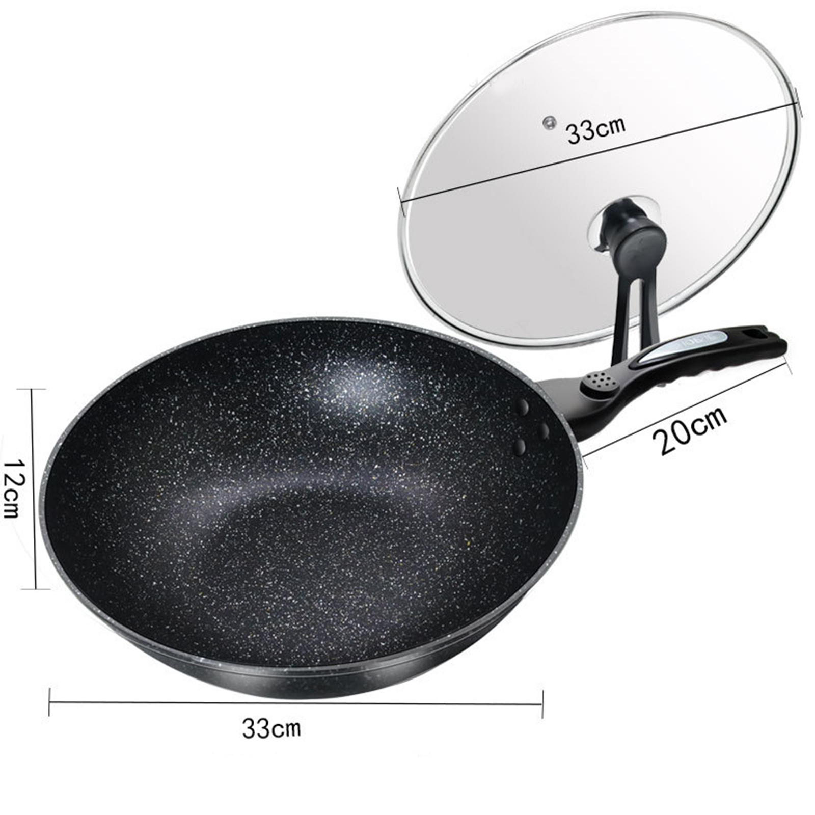 🔥Sale ลดราคา🔥 กระทะ เคลือบเทปล่อน พร้อมฝาปิด แข็งแรง ทนทาน ไม่ติดกระทะ ใช้ได้กับเตาทุกประเภท