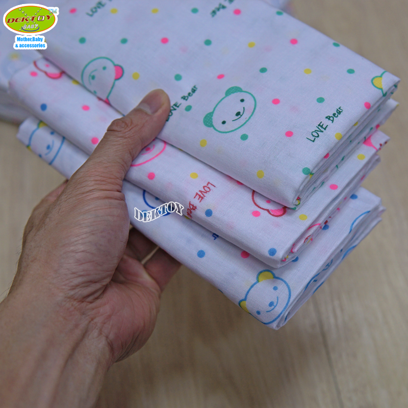 Gold Baby ผ้าอ้อมสาลู 2 ชั้นเกรดA ลายหมีจุด Love Bear 12 ผืน