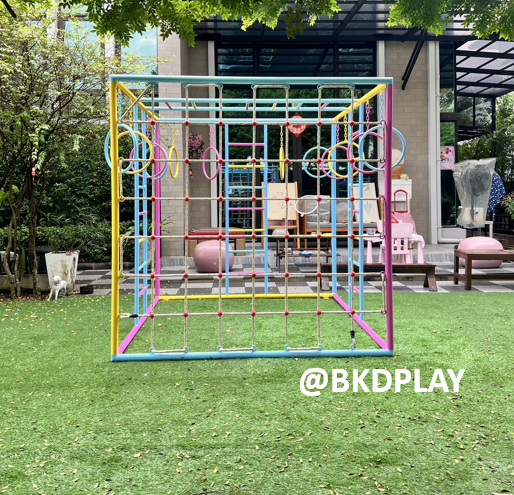 ชุดลูกเต๋า ปีนป่ายรวมA พร้อมบาร์โหน บาร์ไต่ ปีนป่ายเชือก เครื่องเล่นสนามเหล็ก เครื่องเล่นสนามกลางแจ้ง OutdoorPlayground