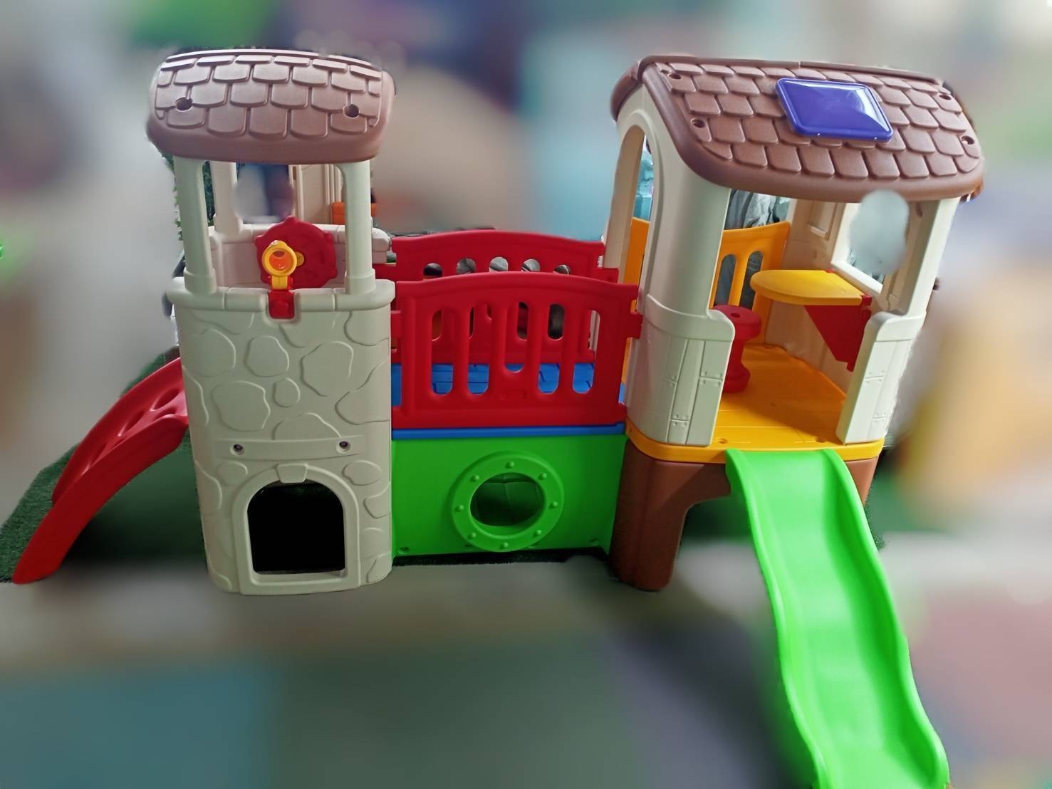 ส่งฟรี บ้านสไลเดอร์ปีนป่าย บ้านน้อย2ชั้น คละสี เลือกสีได้ ราคาต่อ1ชุด กระดานลื่นเด็ก เครื่องเล่นสนามกลางแจ้ง-ในร่ม พร้อมส่ง