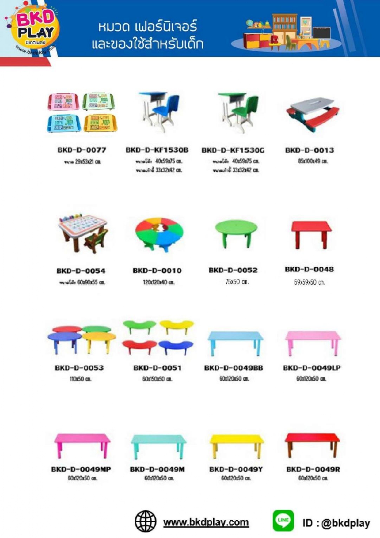 cattalog แคตตาล็อก เฟอร์นิเจอร์เด็ก โต๊ะ เก้าอี้ ชั้นวาง