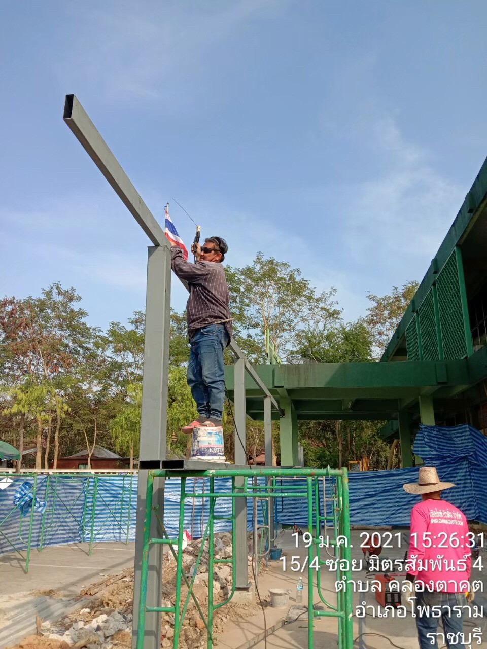 สร้างหลังคา&ทางเดินกรมที่ดิน สาขาโพธาราม(ราชบุรี)