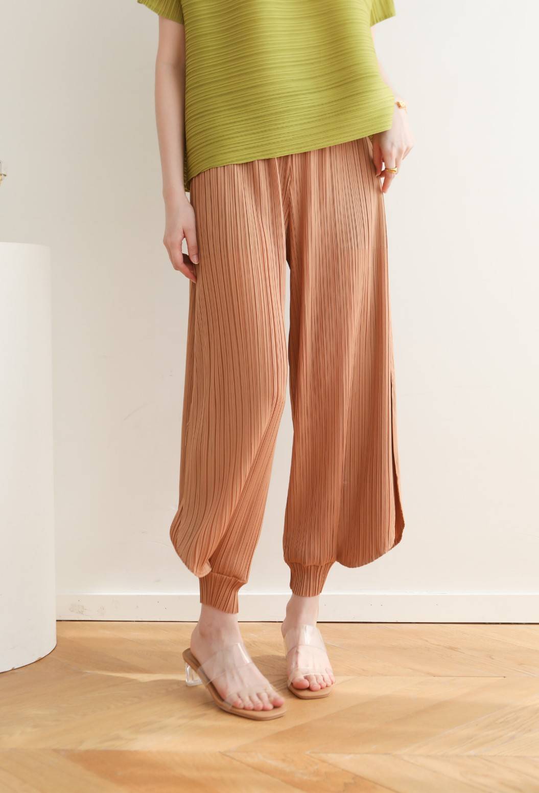 2MUAY รุ่น GJO3223 GENIE PLEATED PANTS กางเกงจินนี่ กางเกงพลีทคุณภาพ 10สี FREE SIZE