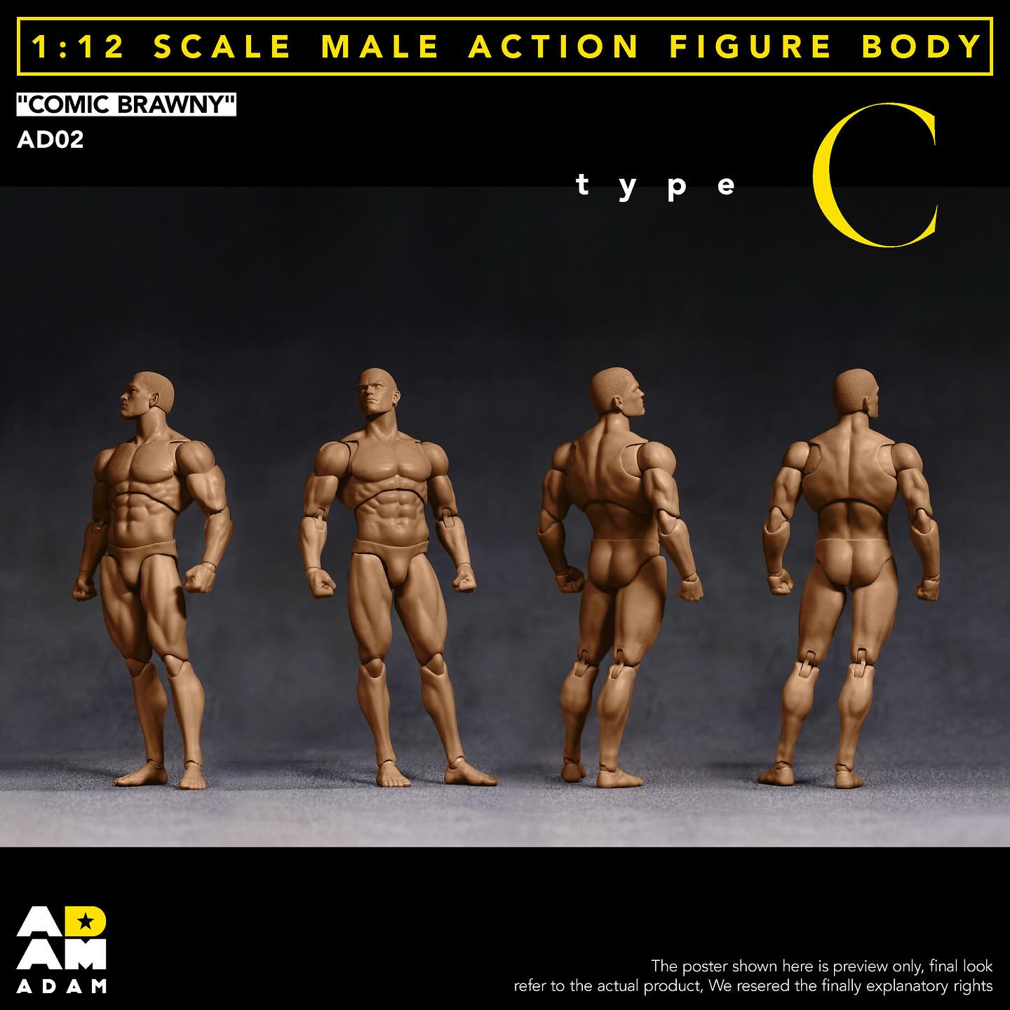 [สั่งจอง]ADAM-AD02 1/12 : COMIC SBRAWNY MALE ACTION FIGURE