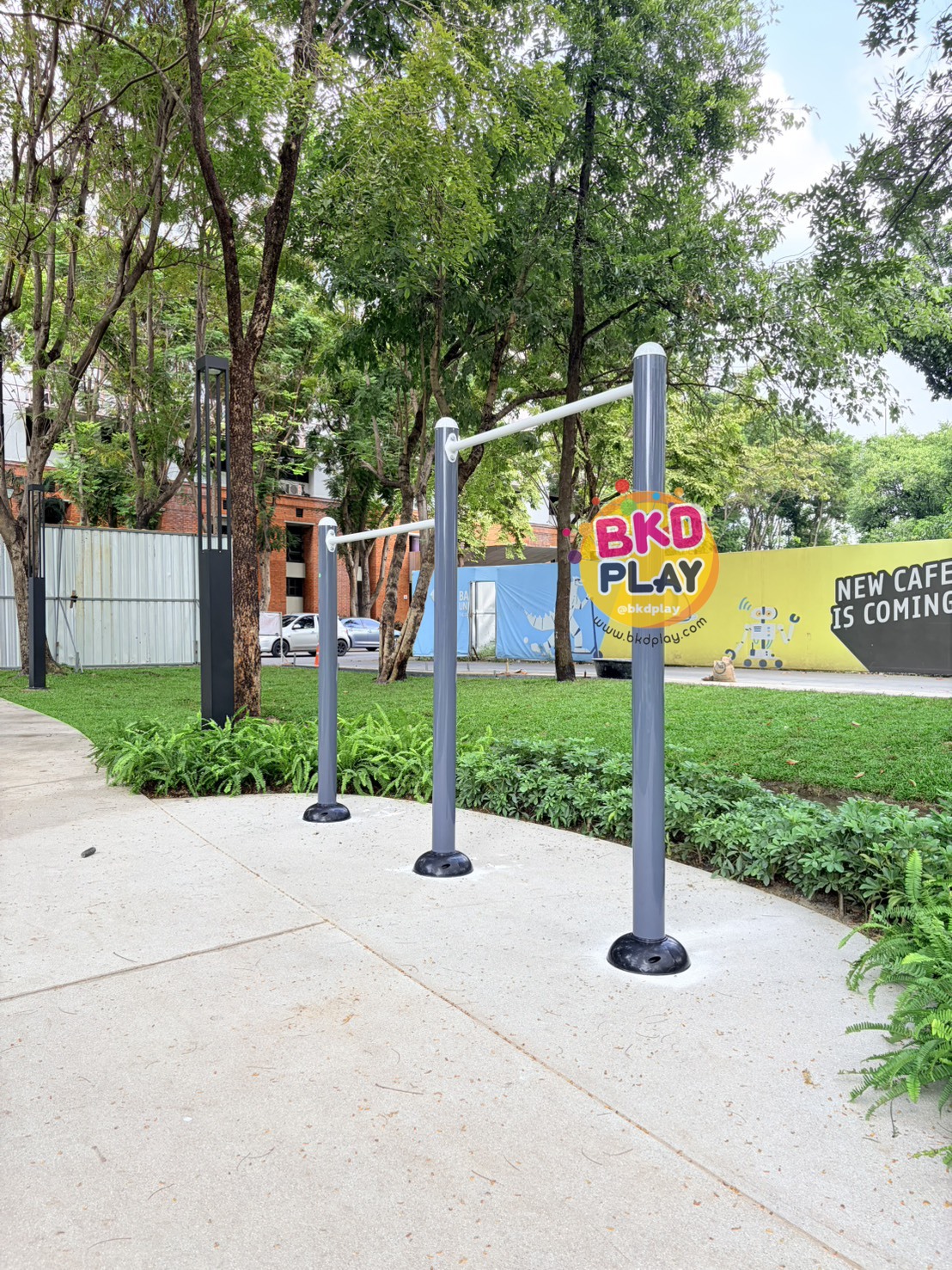 เครื่องออกกำลังกายกลางแจ้ง ชุดอุปกรณ์ บริหารแขน หน้าอก หัวไหล่ สำหรับผู้ใหญ่ แบบบาร์โหน 2 ระดับ ลานกีฬา อเนกประสงค์ สนามกีฬา เด็กโตเล่นได้ เพิ่มความสูงเด็ก