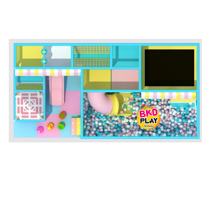 บ้านบอลเด็ก ชุดสนุกเด็กแสนหวาน บ่อบอลพร้อมสไลเดอร์และของเล่นมากมาย นุ่มนิ่ม softplay สวนสนุก เครื่องเล่นสนามในร่ม indoorplayground รับสั่งทำบ้านบอลตามธีมสีและขนาดตามพื้นที่ได้ pre order 30-45 วัน