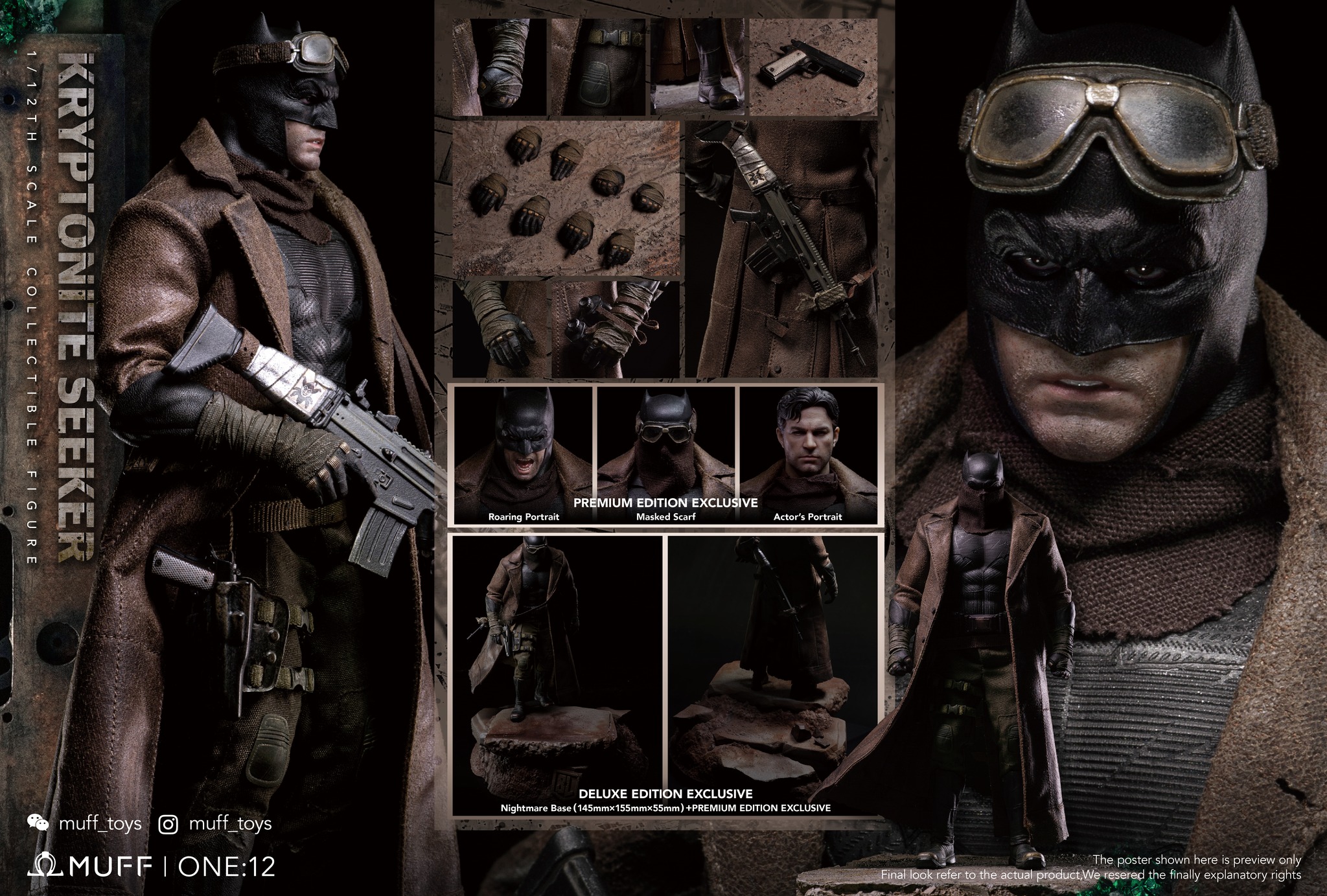 [พร้อมส่ง] Muff Toys mf07 1/12 : Knightmare Batman มีให้เลือก 3 แบบ